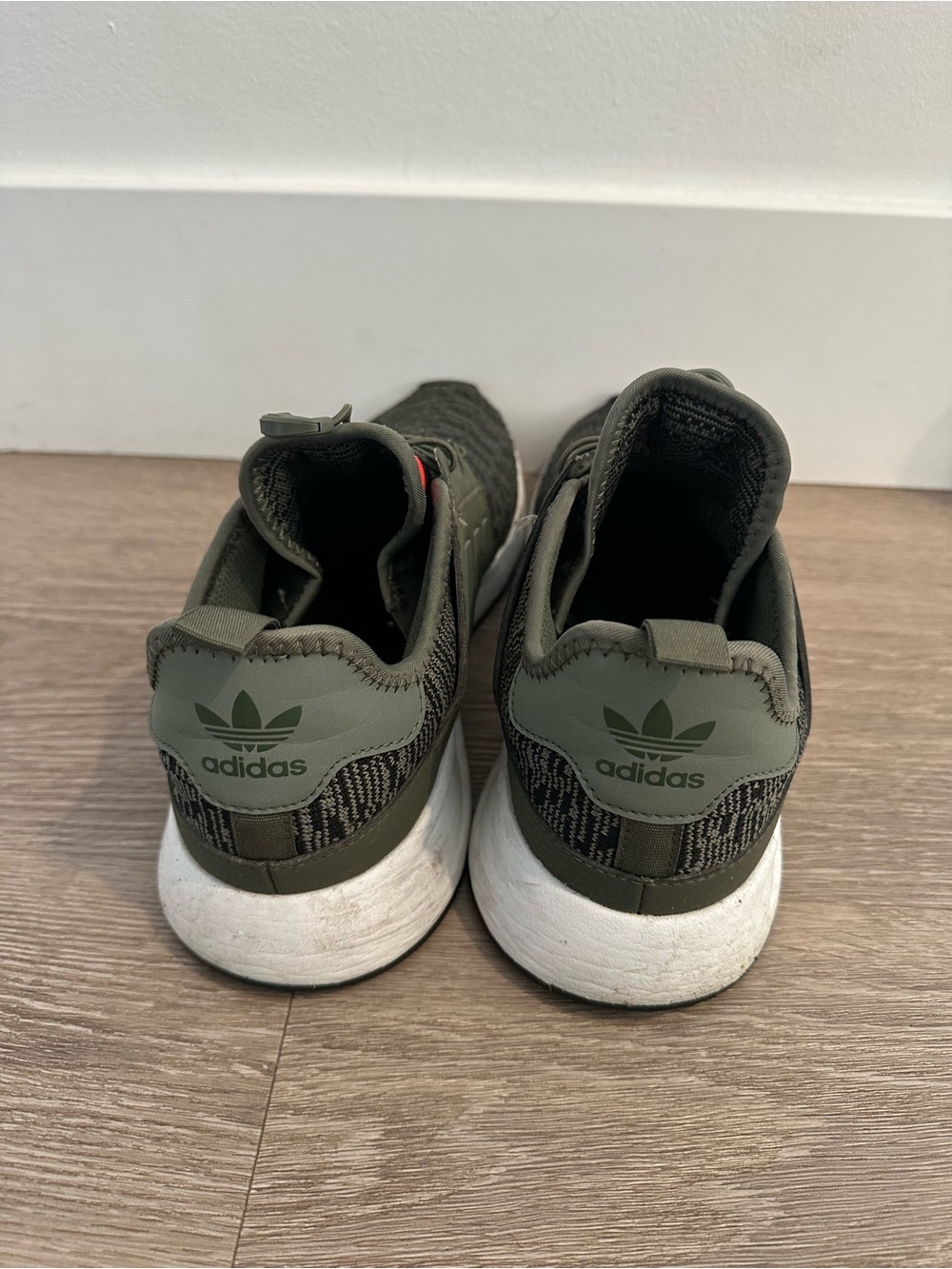 Adidas X_PLR Shoes Mens 10.5 Green Black Knit Sneakers - Picture 6 of 9